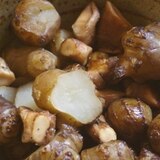 菊芋と軸の醤油炒め